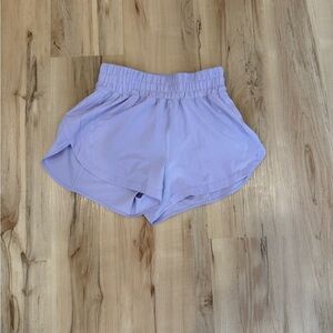 Lululemon Track That High-Rise Lined Lilac Smoke Athletic Shorts Women’s Size 6
